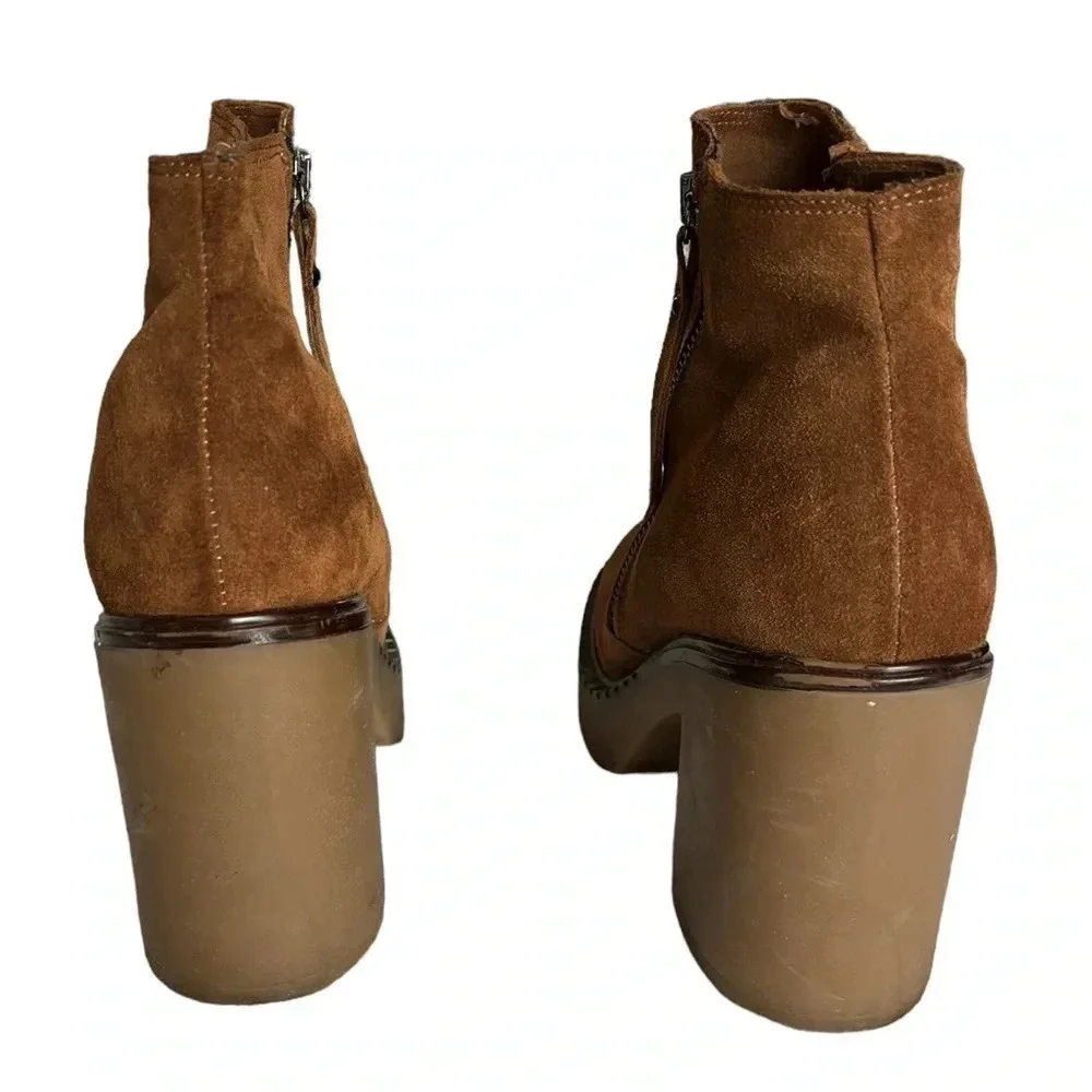 Steve Madden Moby Women's Boots Cognac Brown Suede Size 9 M